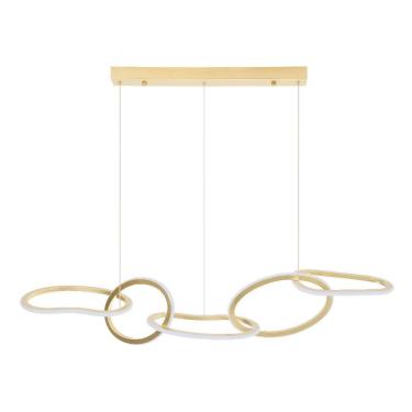 Imagem de Pendente Moderno Led Zena 1,20M 67W 3000K Ouro Nordecor