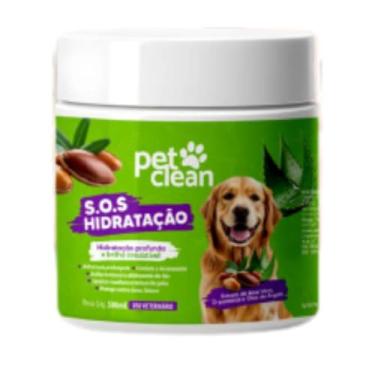 Imagem de Pet Clean Máscara Hidratação S.O.S Tratamento Cães & Gatos | Cronograma Hidratação, Nutrição, Restauração Profunda Pelos (Hidratação Profunda - Verde)