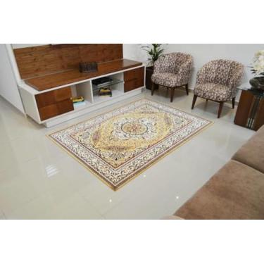 Imagem de Tapete Kerman Retangular Veludo 60x120 cm Caramelo