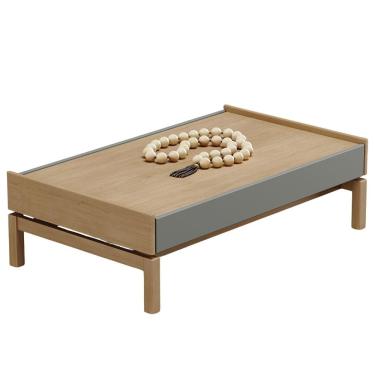 Imagem de Mesa de Centro Para Sala de Estar Retangular Esdras F06 Oak Ferrolack - Lyam Decor