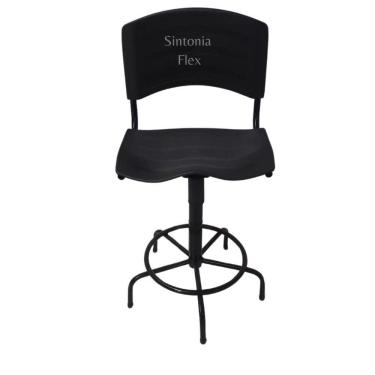 Imagem de Cadeira Iso Caixas Alta Base Ferro Fixa Balcao Recepçao