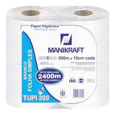 Imagem de Papel Higiênico Tupi, Folha Simples, 300 metros