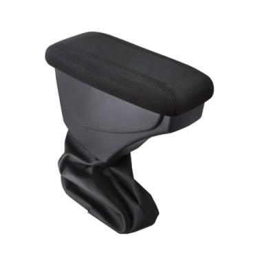 Imagem de Apoio de Braço Compatível com Peugeot 208 2021/... Tecido preto cost. branca