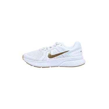 Imagem de Nike Tênis de corrida feminino Stroke, Platinum Tint Mtlc Gold Star White Gum Lt Brown, 39