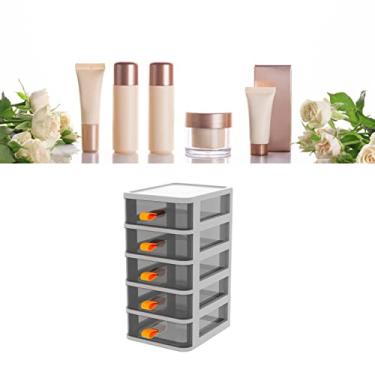 Imagem de AYNEFY Organizador de Mesa Transparente Tipo Gaveta Com Fivela de Segurança, Caixa de Armazenamento de Plástico para Artigos de Papelaria e Material Escolar, Ideal para Uso Doméstico e de Escritório