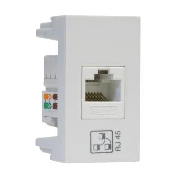 Imagem de MÓDULO TOMADA REDE RJ45 CAT. 5E 8 VIAS SÉRIE - MODULARE/BLANC MAIS/EVIDENCE - FAME