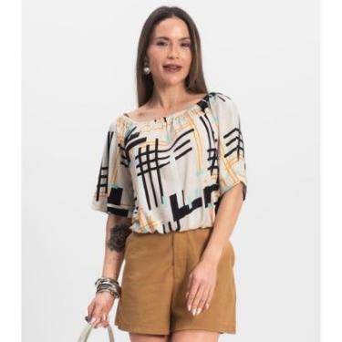 Imagem de Blusa Feminina Ciganinha Infinita Cor Bege-Feminino