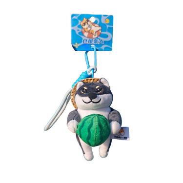 Imagem de Chaveiro de pelúcia fofo Shiba Inu com melancia para todas as idades