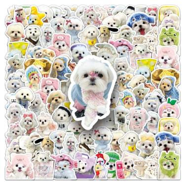 Imagem de Pacote de adesivos Maltese Dog, 50 unidades de decalques de vinil impermeáveis
