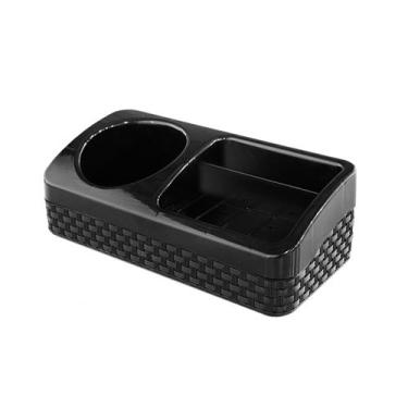 Imagem de Porta Detergente Esponja E Sabão Rattan Preto Com Base Arqplast