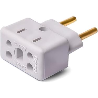 Imagem de Kit 2 Adaptador Plugue de Tomada Bob Esponja Benjamin 10A 16A 20A Plug Pino Grosso e Fino até 250v- 220v e 110v