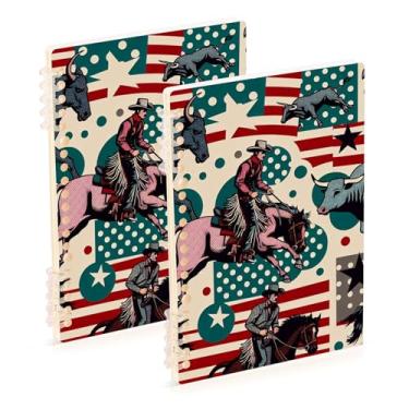 Imagem de Burbuja Cadernos com nome, papel pautado universitário A5 com 60 folhas, fichário para escritório, 2 unidades