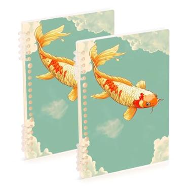 Imagem de Burbuja Cadernos com nome, papel pautado universitário A5 com 60 folhas, fichário para escritório, 2 unidades