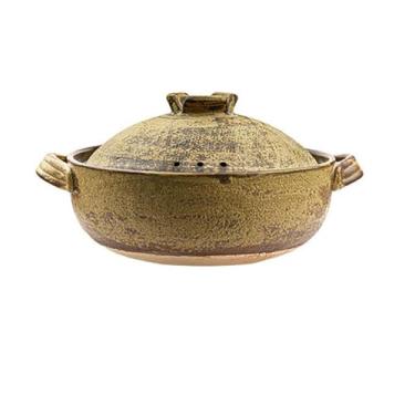 Imagem de LLXYZJR Panela quente de cerâmica, caçarola, panela de barro para cozinhar, panela de remédio de alta temperatura, panela de barro para cozinhar, panela para ensopado, sopa, vapor (tamanho: 1200 ml)