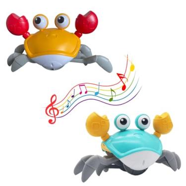 Imagem de Caranguejo Musical Interativo, Brinquedo Eletrônico com Sensor de Movimento, Bate e Volta, Verde e Laranja, Emite Sons e Música, Ideal para Crianças Pequenas (Verde)