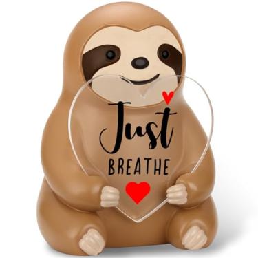 Imagem de Pariveca Slow Living Sloth Figurine Inspirational Gift for Women Men Friends Coworkers Students, Self-Care Motivation Desk Decor, Encouragement Present for Stress Relief & Mindfulness PF069