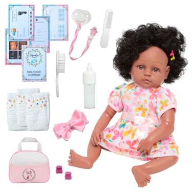 Imagem de Bebê Reborn Boneca Negra Realista Corpinho Silicone + Itens