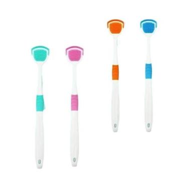 Imagem de Raspador De Língua Para Adultos Para Cuidados Orais Reduz Mau Hálito F