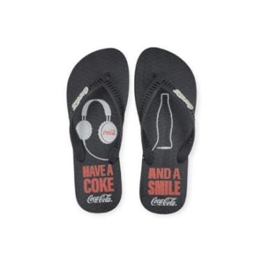 Imagem de Chinelo Coca-Cola Shoes Headphone Masculino Adulto Ref. CC4843-Masculino