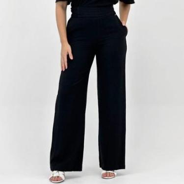 Imagem de Calça Bana Bana Wide Leg em Tecido Feminina-Feminino