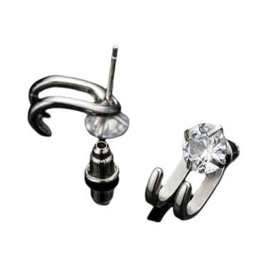 Imagem de Brincos De Zircônia Em Forma De Gancho Hip-hop Para Mulheres E Homens,