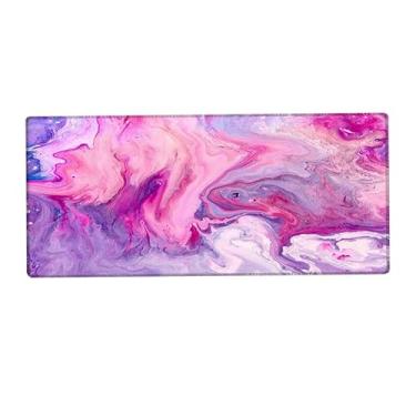 Imagem de aqxreight Tapete de Mesa para Evitar Deslizamento, Macio, Usável, Espessado, Decorativo, Grande, Mouse Pad para Escritório, Computador, Laptop, Slide Roxo, Mouse Perfeito, Artesanato de Escritório,