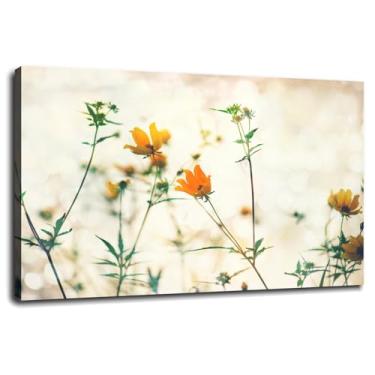 Imagem de Flores impressões em tela plantas macro poster arte de parede para casa 1 peça decorações com moldura 30.5 cm x 20.3 cm