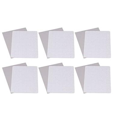 Imagem de Generic Quebra-cabeças de Sublimação Em Branco Fáceis de Usar para Fotos Personalizadas da Vida, 6 Conjuntos de Quebra-cabeça DIY de Montagem Branca para Material/cor Familiar, 63 Unidades 5,1 X 7,1 pol.