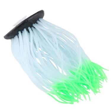 Imagem de Generic Ornamento de Anêmona de Simulação de Silicone para Decoração de Aquário, Anêmona de Mar Luminosa para Tanque de Peixes, Material de Silicone Seguro para Tanque de Peixes de água Doce (Verde)