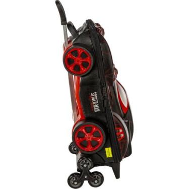 Imagem de Mala Infantil Homem Aranha 3D com Rodinhas - Preta - MAX TOY