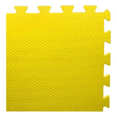 Imagem de Tatame Tapete Eva Emborrachado Infantil 50cmx50cmx10mm 4 Un (Amarelo)