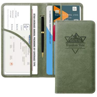 Imagem de Titular de registro e seguro de carro CoBak 24x13cm PU Leather