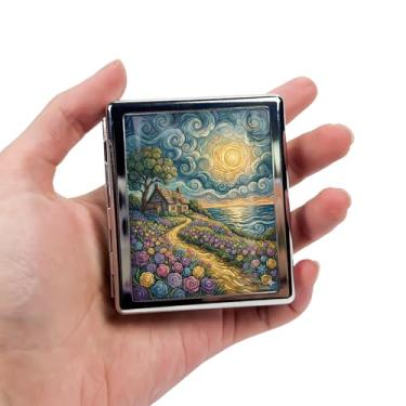 Imagem de DingRound Organizador de comprimidos de metal para 7 dias, estojo semanal para comprimidos com 8 compartimentos, caixa de comprimidos de viagem para bolsa e bolso, pequeno organizador de medicamentos