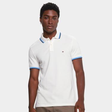 Imagem de Camisa Polo Tommy Hilfiger Slim Fit Cuff Interest Masculina-Masculino