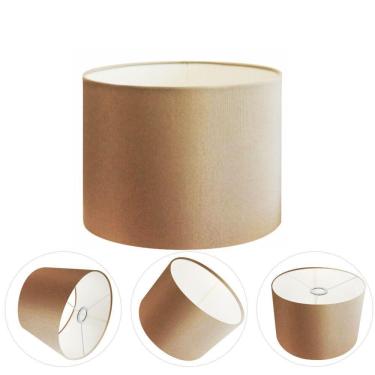 Imagem de Cúpula Abajur E Luminária Cilíndrica Vivare Cp-7012 ø30x25cm - Bocal Nacional Palha