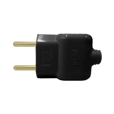 Imagem de Pino Macho 2p 20a Com Prensa Cabo Preto - Ilumi - Sku 26491