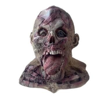 Imagem de Máscara facial completa de resina Zombie Horror com língua 30x40cm - y
