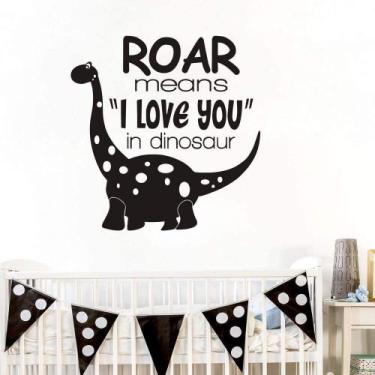 Imagem de Adesivos de parede Dinosaur Roar Quote PVC autoadesivos 56x59cm - yiwe