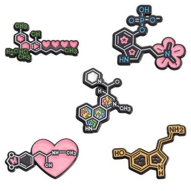 Imagem de Conjunto de pinos de broche Creative Chemical Structure Alloy - Yiweis