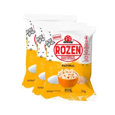 Imagem de Kit 3X: Salgadinho Arroz Integral Rozen Natural Okoshi 50g