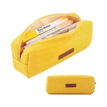 Imagem de Estojo De Lápis De Lona Para Estudantes Adolescentes, Bolsa De Cosméti