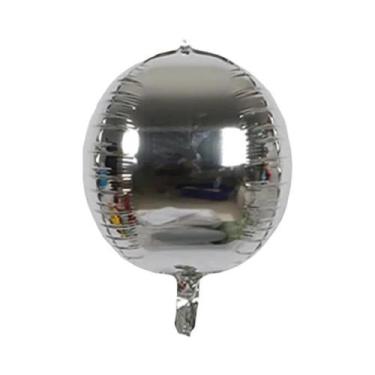 Imagem de Balões Redondos Dourados 4D De 22 Polegadas Verde E Roxo Com Franjas, 