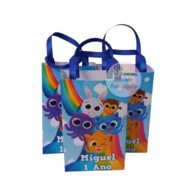 Imagem de kit sacolinha surpresa personalizada para aniversario lembrancinha dec