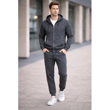 Imagem de Conjunto Moletom Masculino Aberto Com Zíper E Capuz 2732 - Fashion Nee