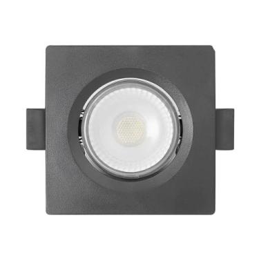 Imagem de Spot de Embutir FoxLux LED 7W 3000K Quadrado Preto