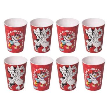 Imagem de Kit 8 Copos Minnie 320 ml Lembrancinhas Festa Infantil Aniversário Col