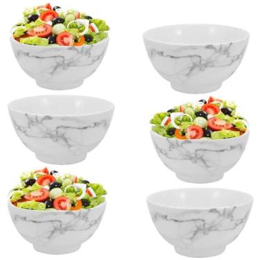 Imagem de 6 Tigelas Bowl de Melamina 720ml Saladeira Sobremesas - Fx