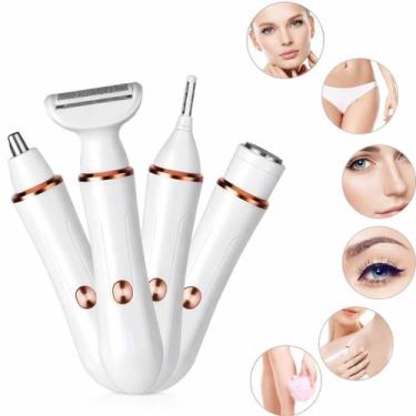 Imagem de Depilador Elétrico Recarregável Portátil Para Remoção de Pelos Sem Dor