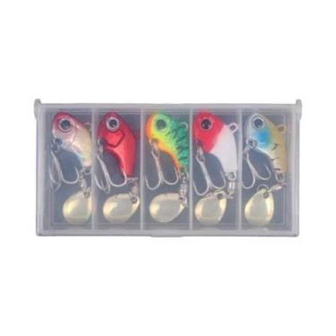 Imagem de Conjunto De 5 Iscas De Pesca: Wobbler, VIB De Metal, Spinner, Colher, 