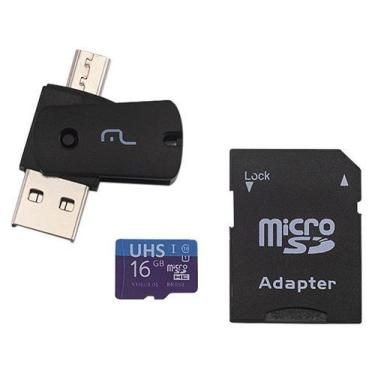 Imagem de Cartao Uhs1 16gb +adap Usb Dual Mc150 - MULTI, 16GB